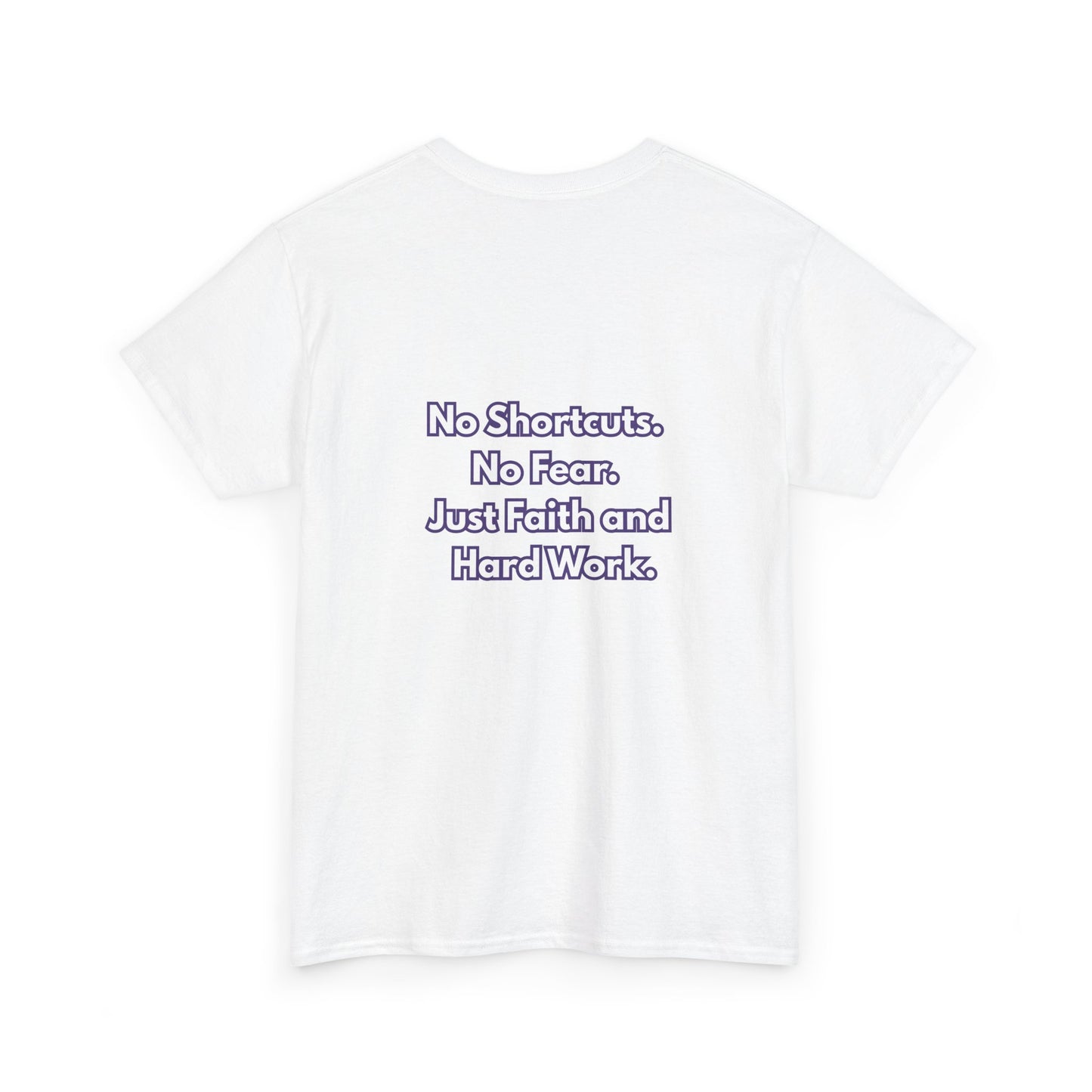 " GR1NDH4RD FA1THH4RD" Unisex Tee - White & Purple