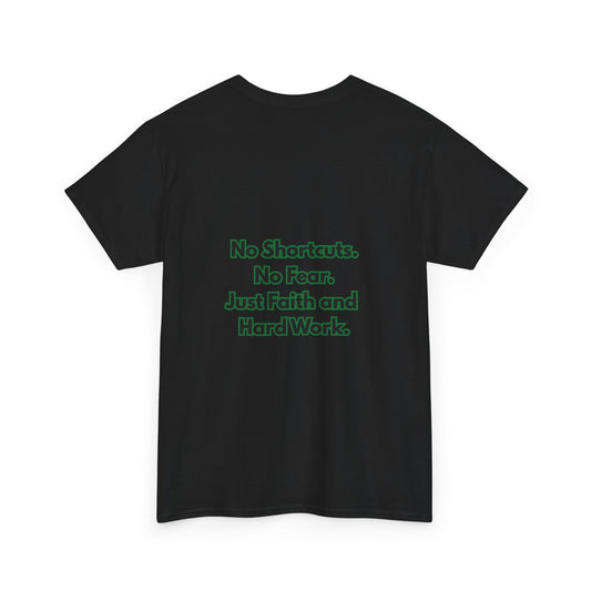 "GR1NDH4RD FA1THH4RD"- Unisex Tee (Black & Green)