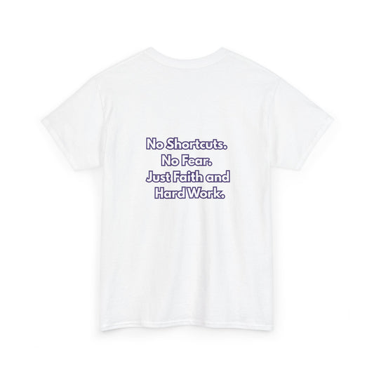 " GR1NDH4RD FA1THH4RD" Unisex Tee -  White & Purple